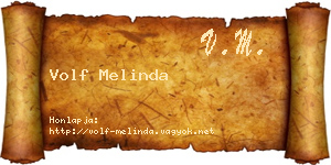 Volf Melinda névjegykártya