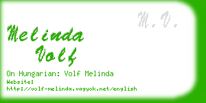 melinda volf business card